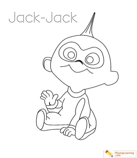 incredibles jack jack coloring page    incredibles jack