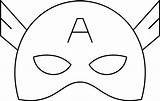 America Captain Mask Coloring Printable Hero Super Pages Visit Superheroes sketch template
