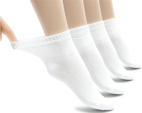 hugh ugoli lightweight women s diabetic ankle socks bamboo thin white