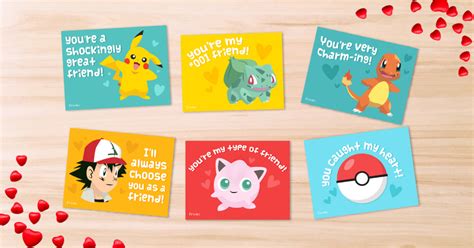 pokemon valentines cards printable