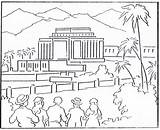 Coloring Temple Pages Lds Building Book Temples Hawaii 1923 Mormon August History Comments sketch template