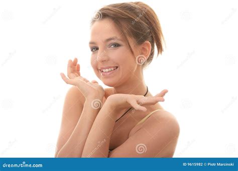 sweet young woman smiling stock photography image
