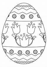Easter Egg Coloring Pages Pattern Printable Floral Scribblefun sketch template