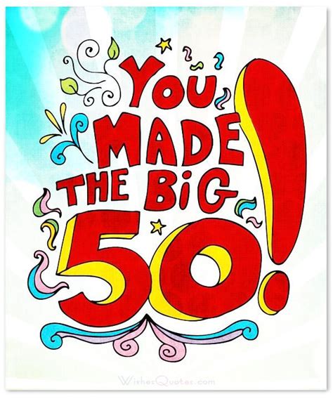 Inspirational 50th Birthday Wishes And Images Happy 50th