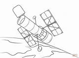 Hubble Telescope Space Coloring Pages Drawing Clipart Colouring Printable Satellite Telescopio Para Colorear Print Drawings Color Astronomy sketch template
