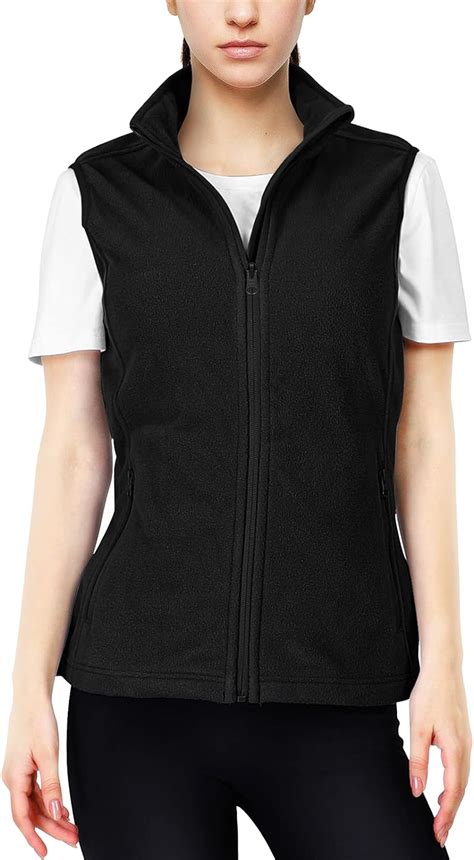 amazoncom ft womens fleece vest lightweight warm polar soft vests outerwear  zip
