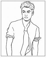 Justin Bieber Coloring Pages Colouring Printable Drawing Gomez Selena Print Getdrawings Step Popular Books sketch template