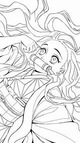 Coloring Slayer Kamado Kimetsu Yaiba Inosuke Nezuko Lineart Animes Speed Tanjiro Sketch 塗り絵 線画 キャラクター Bocetos sketch template