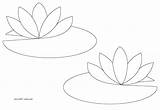 Water Coloring Pages Drawing Lilies Lilypad Lily Nature Seashell Poppy Flowers Paintingvalley sketch template