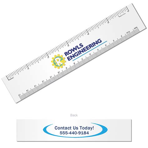 promotional  synthetic paper ruler customized  synthetic paper