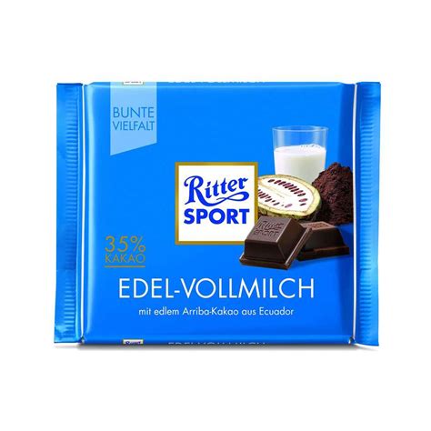 ritter sport fine milk chocolate  oz german drugstore
