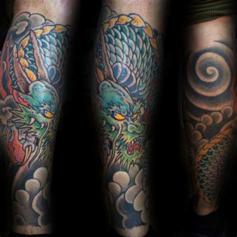 30 Dragon Leg Tattoo Designs For Men Masculine Ink Ideas