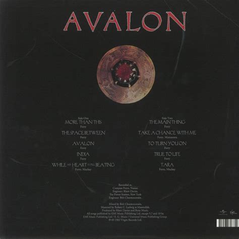 Roxy Music Avalon Half Speed Remastered Vinyl Heavyweight Vinyl