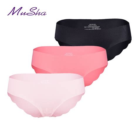 3 Pieces A Lot Hot Sale Sexy Lace Panties Seamless Cotton Breathable
