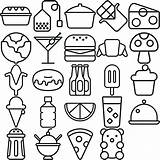 Vector Icons Lineart Food Creazilla Attribution Shannon Thomas Link sketch template