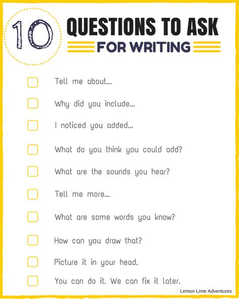 questions  foster writing  young children