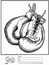 Coloring Boxing Gloves Pages Printable Adults Awesome Choose Board Drawing sketch template