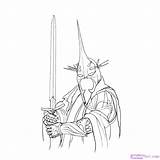 Lord Rings Coloring Pages Lego Nazgul Lotr King Witch Draw Drawings Easy Print Drawing Hobbit Earth Getcolorings Step Quilt Tolkien sketch template