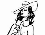 Woman Sophisticated Coloring Coloringcrew Fashion sketch template