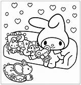 Kawaii Coloring Pages Cute Kitty Hello Kids sketch template