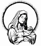 Mary Jesus Coloring Getcolorings Mother Color sketch template