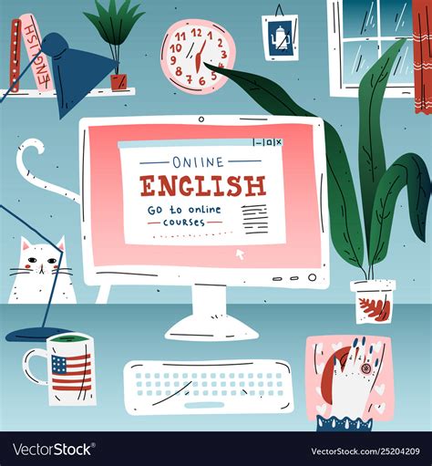 learn english  education language workplace vector image