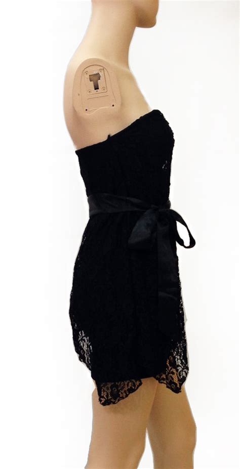 sexy hot sale black lace strapless mini dress n10087