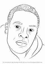 Dre Dr Drawing Draw Rappers Step Drawingtutorials101 Tutorials Getdrawings sketch template