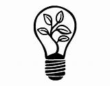Ecological Bulb Light Coloring Colorear sketch template