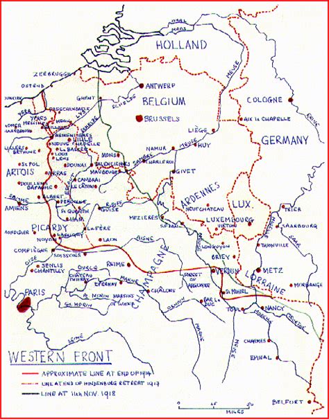 map depicting  western front