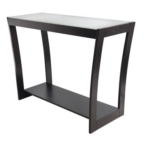 Radius Console Hall Table With Frosted Glass And Curved