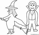 Halloween Vampire Coloring Witch Pages Bigactivities Witches Do Library Clipart sketch template