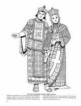 Dover Fashions Byzantine Tierney sketch template