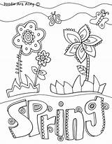 Coloring Seasons Pages Spring Printables Four Season Color Printable Doodles Fall Getcolorings Template Classroom Print Templates Classroomdoodles sketch template
