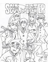 Soul Eater Coloring Pages Line Drawing Drawings Getcolorings Color Anime Getdrawings Deviantart sketch template