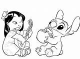 Stitch Lilo Coloring Pages Printable Ukelele Playing Sitting Description Coloringonly sketch template