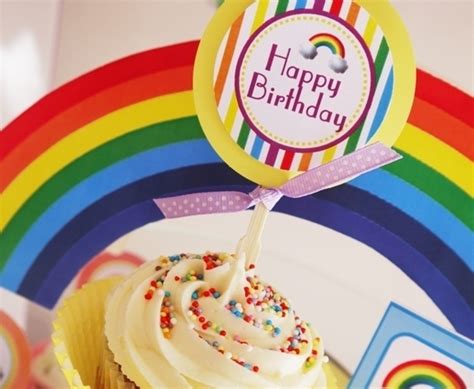 rainbow birthday party  printables party ideas party printables