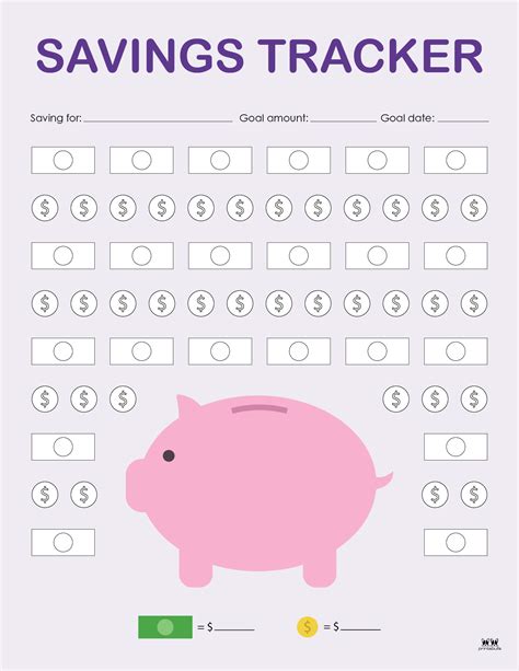 savings trackers   printables printabulls