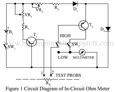 circuit ohm meter ohm meter  electronics circuit