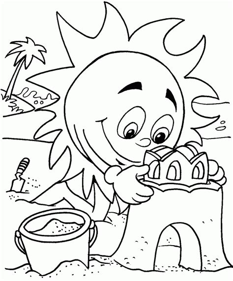 summer themed coloring page coloring home