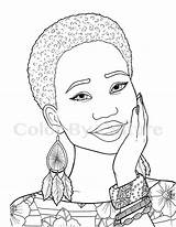 Africanas Fashions Sheets Negras 收藏自 Adult Pintar sketch template