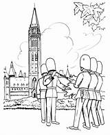 Coloring Pages Canada British Guard Sheets Parliament Redcoat Changing Soldiers Ottawa Building Kids Canadian Family Honkingdonkey Holiday Comments sketch template