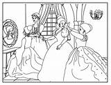Cinderella Colouring Library sketch template