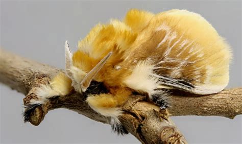 puss caterpillar larva southern flannel moth adult megalopyge