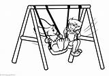 Rabbit Pages Swinging Friend Her Girl sketch template