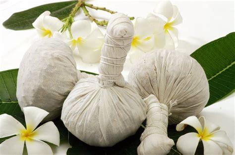 herb  massage spa stock image image  organic pure