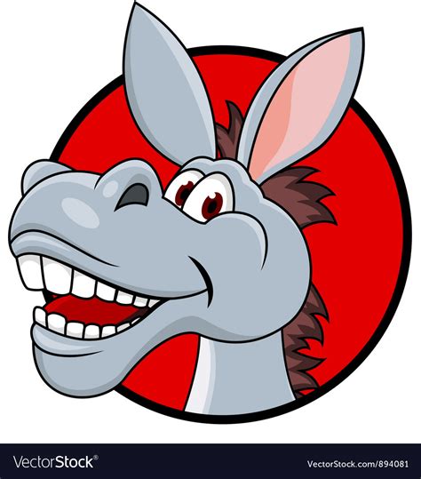 donkey head cartoon royalty  vector image vectorstock