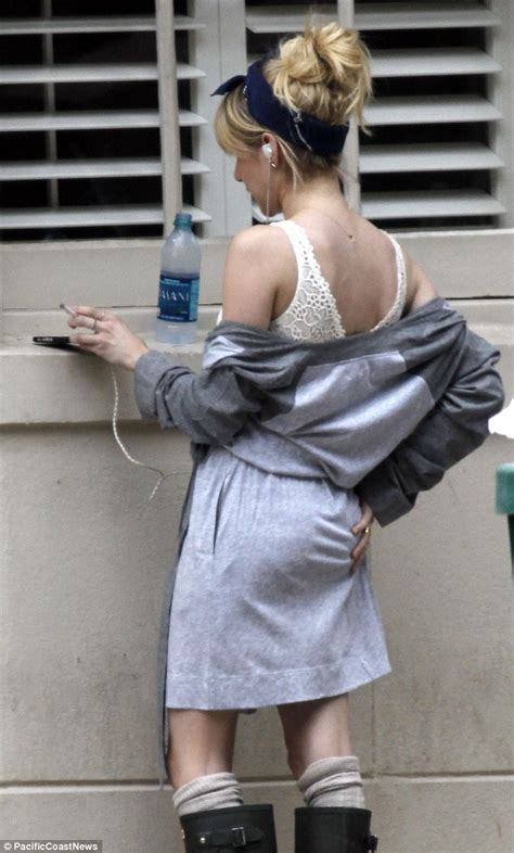 Emma Roberts Puffs On Cigarette In Lacy Bra During Break On New Orleans