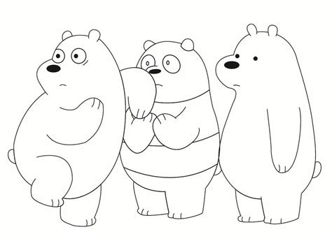 bare bears coloring pages coloring pages