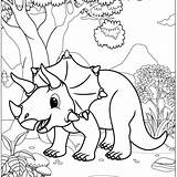 Triceratops sketch template